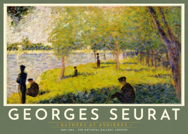 Seurat Bathers at Asnières IV No2 - Affiche