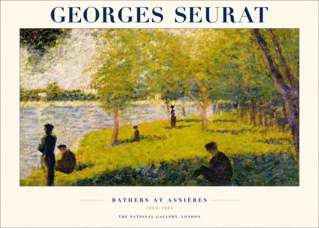 Seurat Bathers at Asnières IV No3 - Affiche