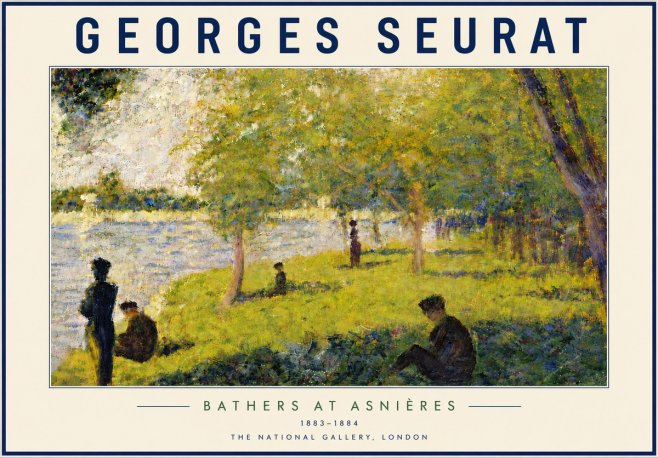 Seurat Bathers at Asnières IV No5 - Affiche