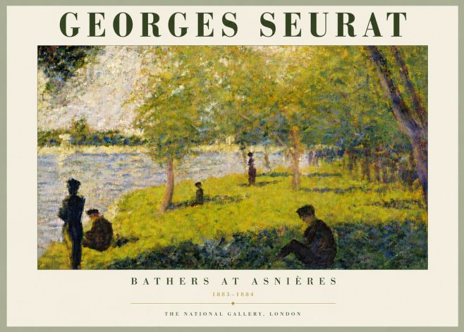 Seurat Bathers at Asnières IV No6 - Affiche
