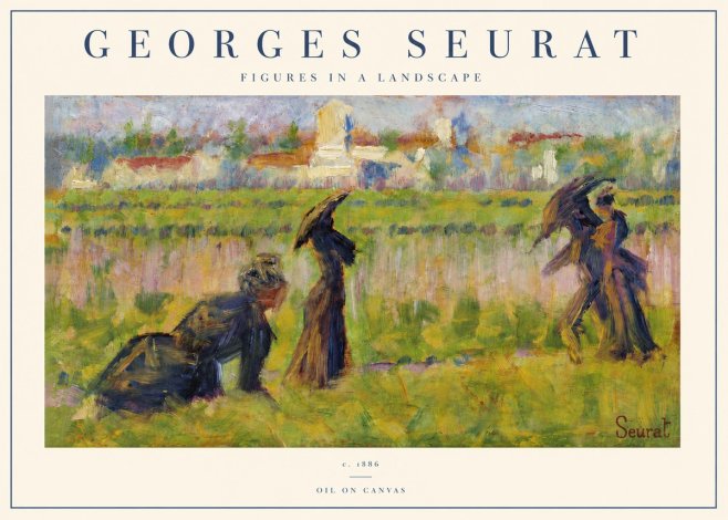 Seurat Figures in a Landscape No3 - Affiche