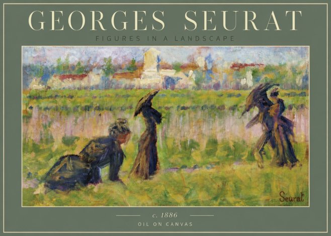 Seurat Figures in a Landscape No6 - Affiche
