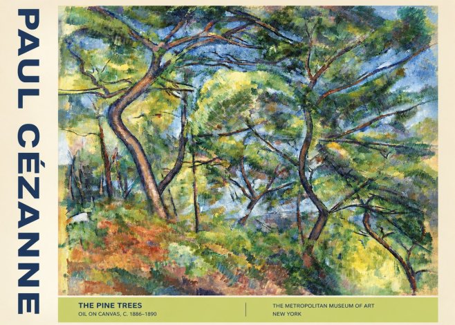 Paul Cézanne The Pine Trees No4 - Affiche