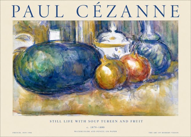 Paul Cézanne Still Life with Apples and Vessels No2 - Affiche