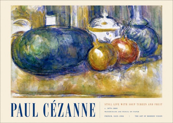 Paul Cézanne Still Life with Apples and Vessels No4 - Affiche