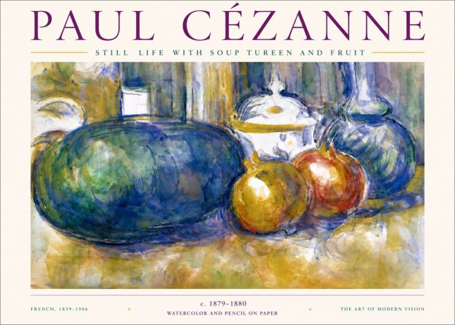 Paul Cézanne Still Life with Apples and Vessels No6 - Affiche