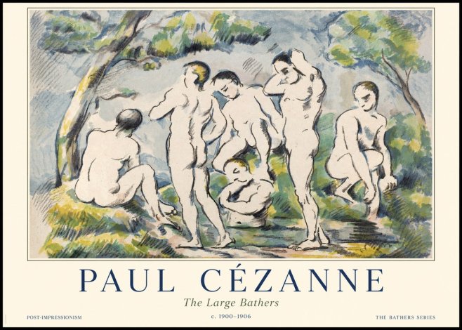 Paul Cézanne The Large Bathers I No1 - Affiche