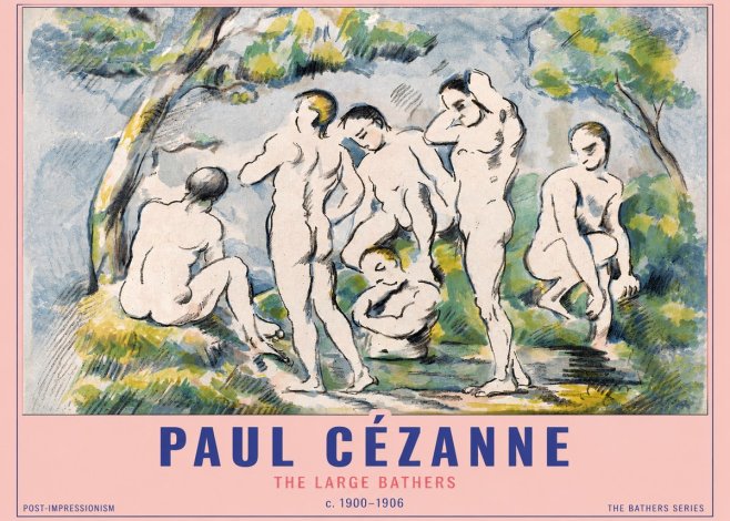 Paul Cézanne The Large Bathers I No3 - Affiche