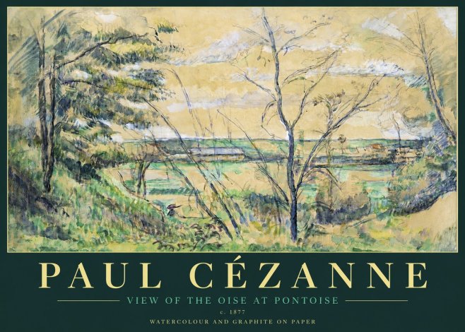 Paul Cézanne View of the Oise at Pontoise I No2 - Affiche