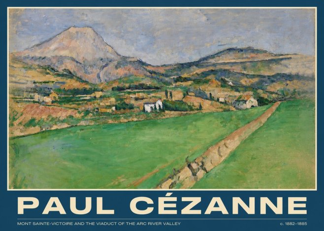 Paul Cézanne Mont Sainte-victoire and the Viaduct of the Arc River Valley No2 - Affiche