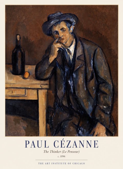 Paul Cézanne The Thinker (Le Penseur) No1 - Affiche