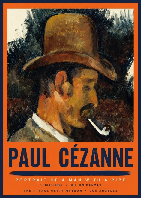 Paul Cézanne Portrait of a Man with a Pipe No2 - Affiche