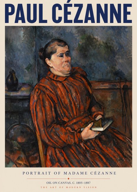 Paul Cézanne Portrait of Madame Cézanne I No2 - Affiche