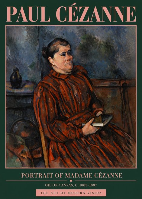 Paul Cézanne Portrait of Madame Cézanne I No4 - Affiche