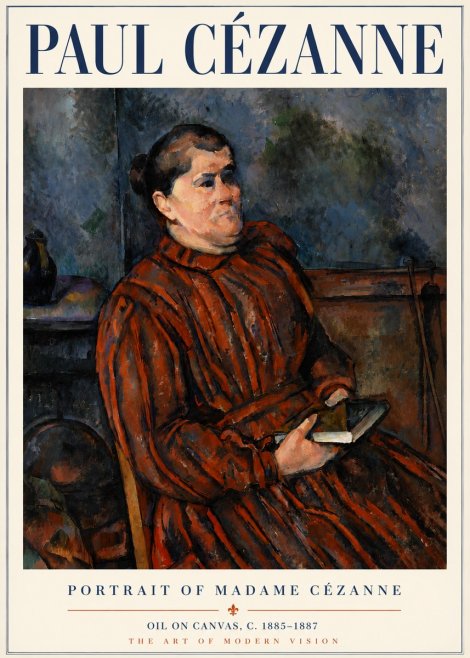 Paul Cézanne Portrait of Madame Cézanne I No6 - Affiche