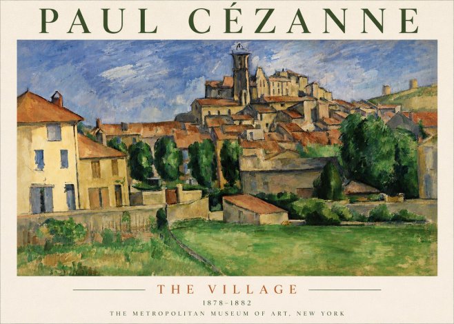 Paul Cézanne The Village I No4 - Affiche