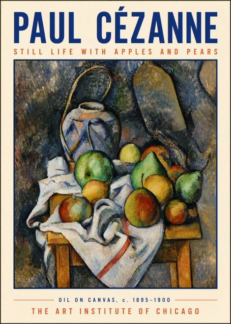 Paul Cézanne Still Life with Apples and Pears No5 - Affiche