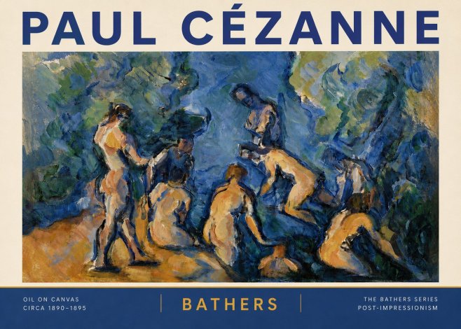 Paul Cézanne Bathers I No6 - Affiche