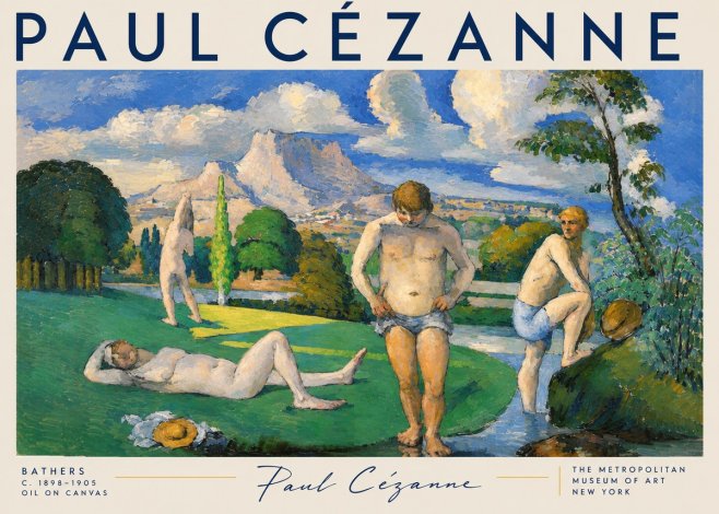 Paul Cézanne Bathers II No3 - Affiche