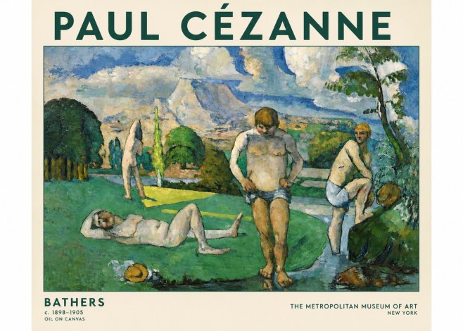 Paul Cézanne Bathers II No4 - Affiche