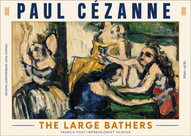 Paul Cézanne The Large Bathers II No6 - Affiche