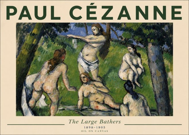 Paul Cézanne The Large Bathers III No5 - Affiche