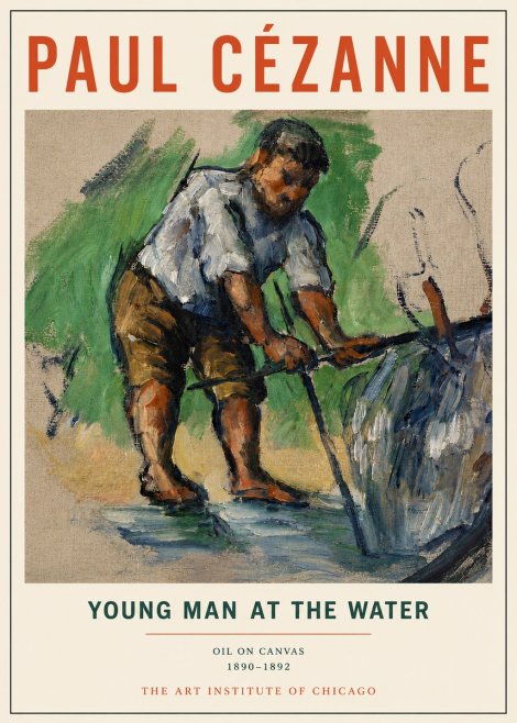 Paul Cézanne Young Man at the Water No4 - Affiche
