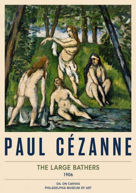 Paul Cézanne The Large Bathers IV No5 - Affiche