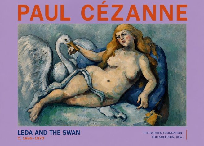 Paul Cézanne Leda and the Swan No2 - Affiche