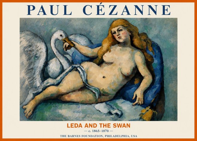 Paul Cézanne Leda and the Swan No3 - Affiche