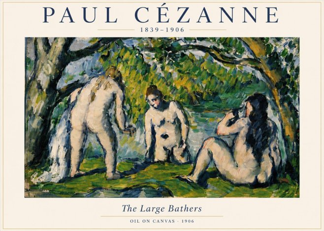 Paul Cézanne The Large Bathers V No3 - Affiche