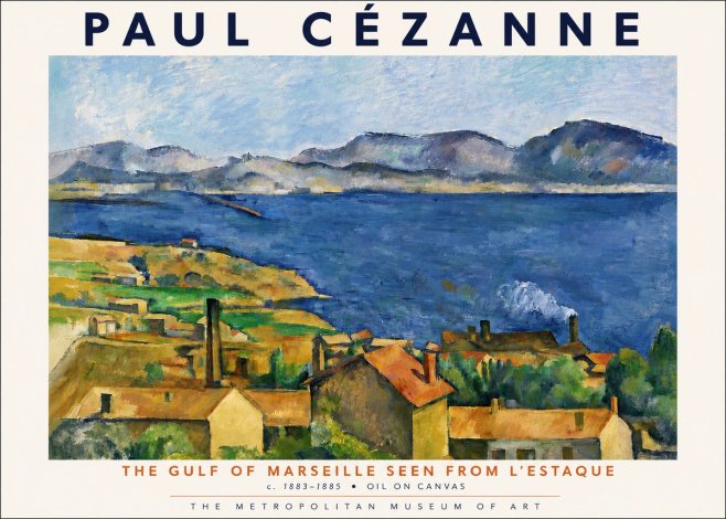 Paul Cézanne The Gulf of Marseille Seen from L'estaque No5 - Affiche
