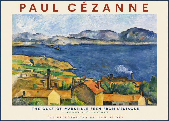 Paul Cézanne The Gulf of Marseille Seen from L'estaque No6 - Affiche