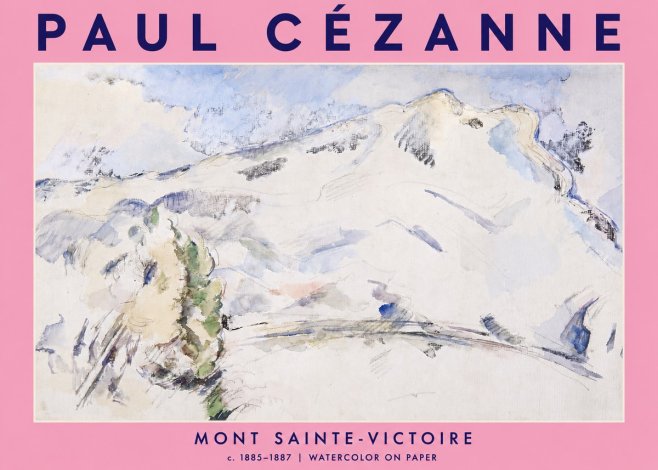 Paul Cézanne Mont Sainte-victoire No4 - Affiche