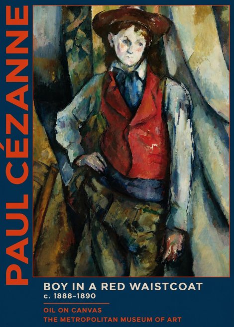 Paul Cézanne Boy in a Red Waistcoat No2 - Affiche