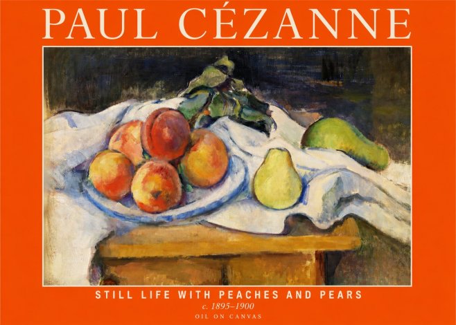 Paul Cézanne Still Life with Peaches and Pears No2 - Affiche
