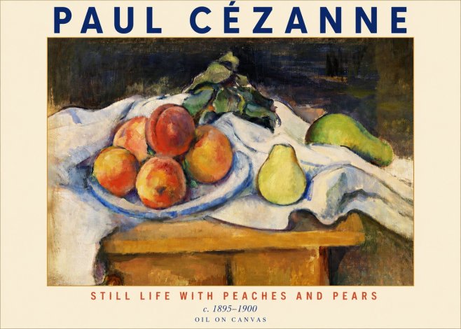 Paul Cézanne Still Life with Peaches and Pears No3 - Affiche