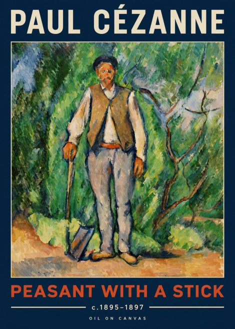 Paul Cézanne Peasant with a Stick No2 - Affiche