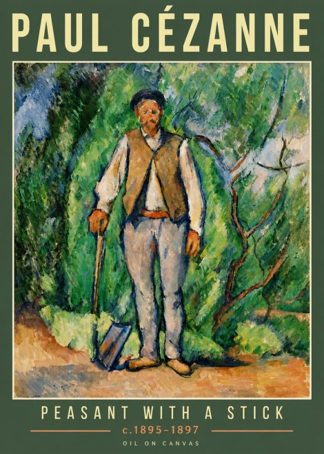 Paul Cézanne Peasant with a Stick No5 - Affiche