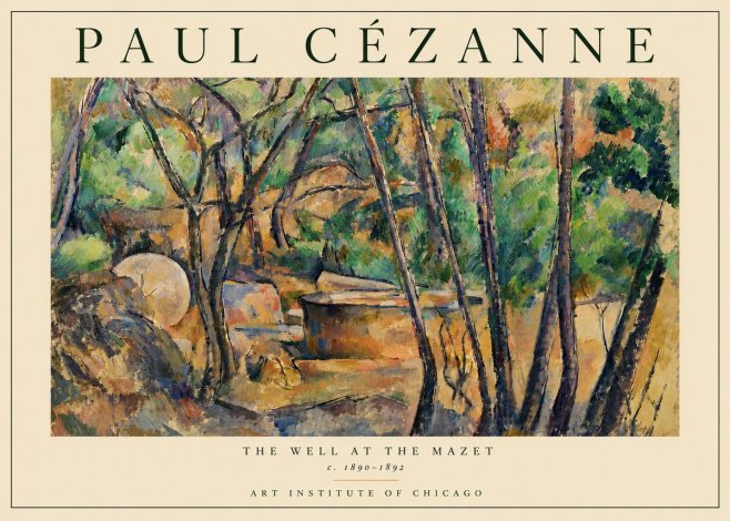 Paul Cézanne The Well at the Mazet No4 - Affiche