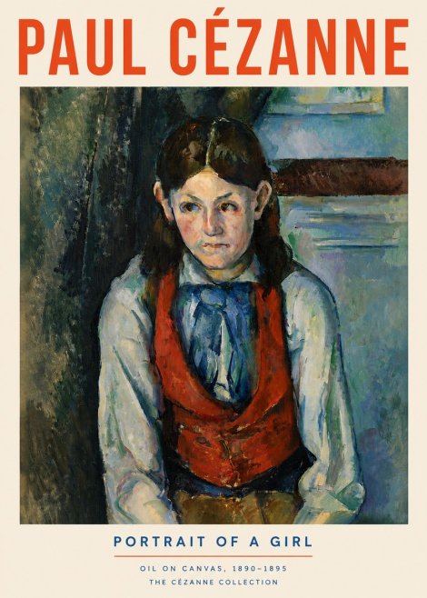 Paul Cézanne Portrait of a Girl No4 - Affiche
