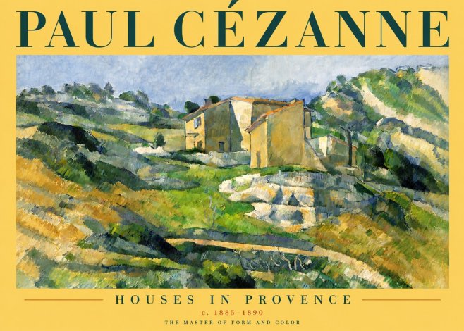 Paul Cézanne Houses in Provence No4 - Affiche