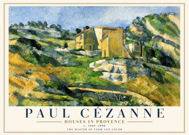 Paul Cézanne Houses in Provence No5 - Affiche