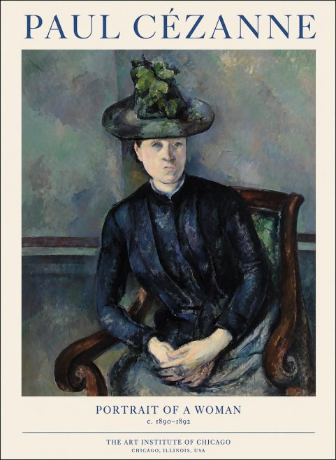 Paul Cézanne Portrait of a Woman II No1 - Affiche