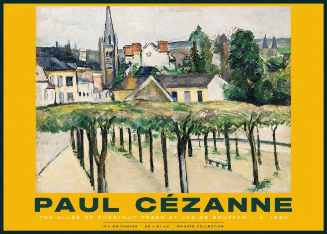 Paul Cézanne The Allée of Chestnut Trees at Jas De Bouffan No2 - Affiche