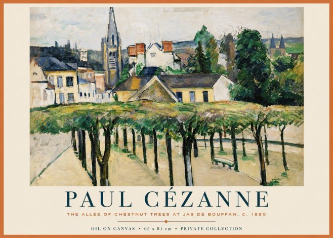 Paul Cézanne The Allée of Chestnut Trees at Jas De Bouffan No4 - Affiche