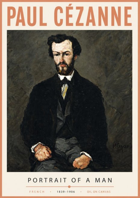 Paul Cézanne Portrait of a Man II No4 - Affiche
