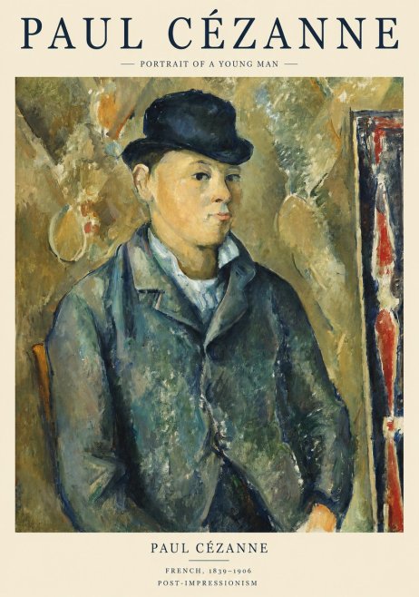 Paul Cézanne Portrait of a Young Man No1 - Affiche