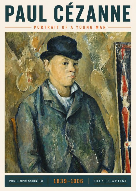 Paul Cézanne Portrait of a Young Man No5 - Affiche