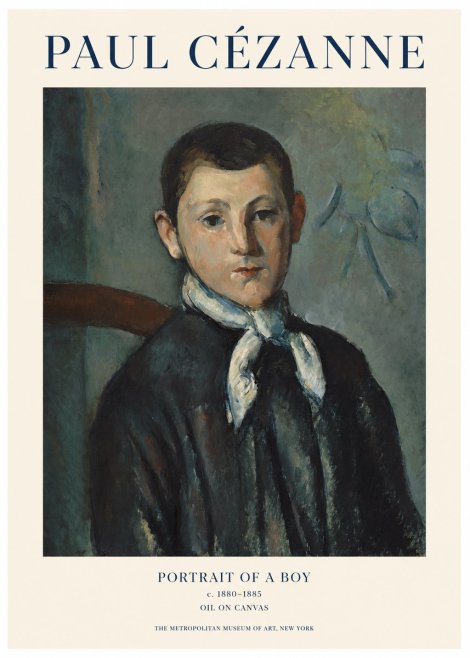 Paul Cézanne Portrait of a Boy No1 - Affiche
